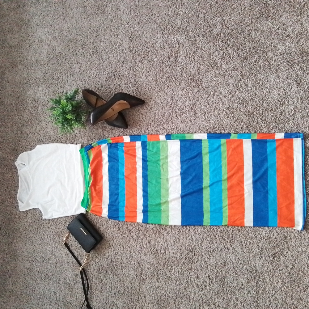 2pc crop top & maxi dress